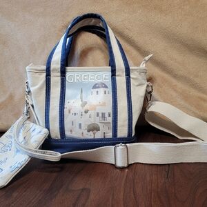 C&C California Greece Crossbody Bag with Blue Trim